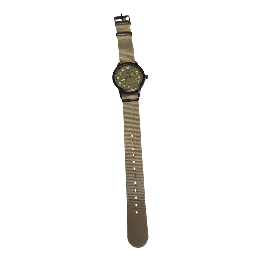 Smith & Wesson Field Watch Mens Tan Dial Nylon Strap Tactical Military SWW-1464